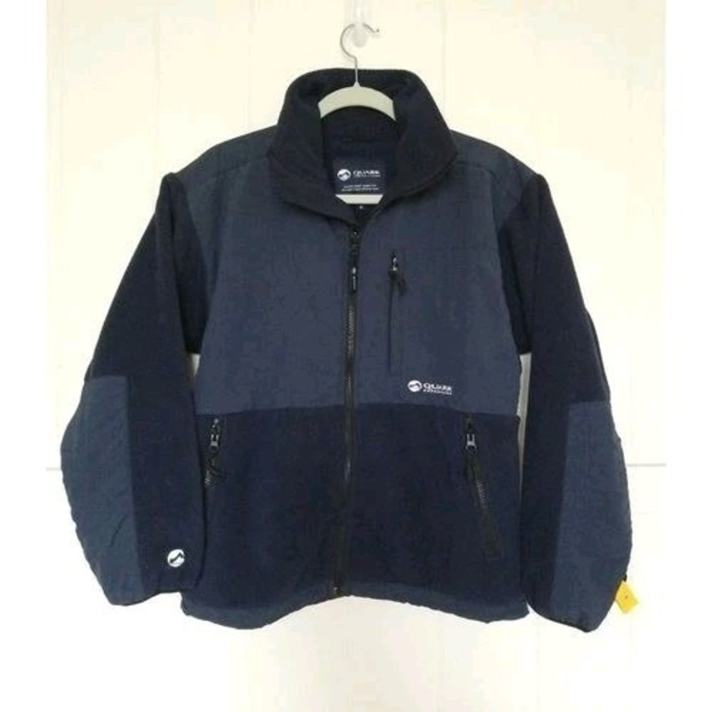 QUARK EXPEDITIONS FULL ZIP LOGO FLEECE JACKET Mens XS‎ Navy Blue
